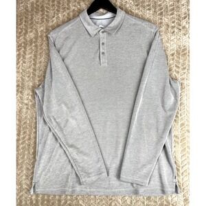 Tommy‎ Bahama Mens XLarge  Long Sleeve Light Blue Polo Shirt